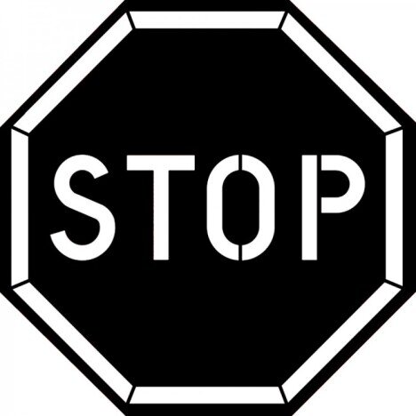 Sablon cu indicator stop