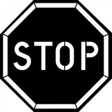 Sablon cu indicator stop